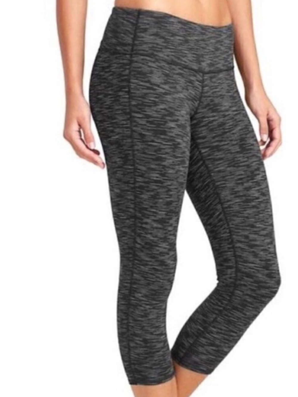 Athleta chaturanga space dye yoga capris black
